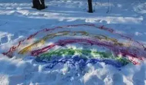 Эксперимент "Цветной снег"